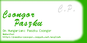 csongor paszku business card